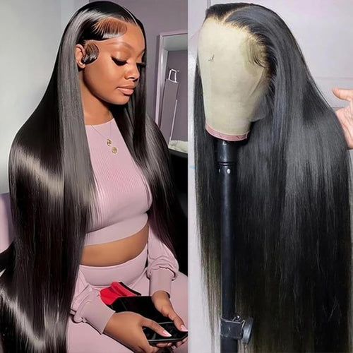 13x4 Transparent Lace Loose Wave Wig Natural Hairline