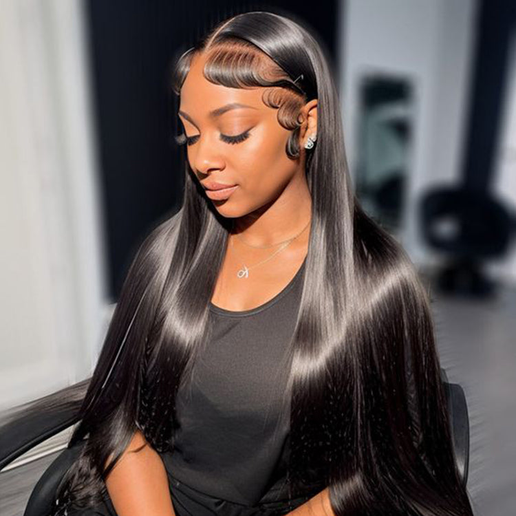 13x4 Transparent Lace Loose Wave Wig Natural Hairline