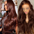 New Arrival Transparent Lace 26 Inch Reddish Brown