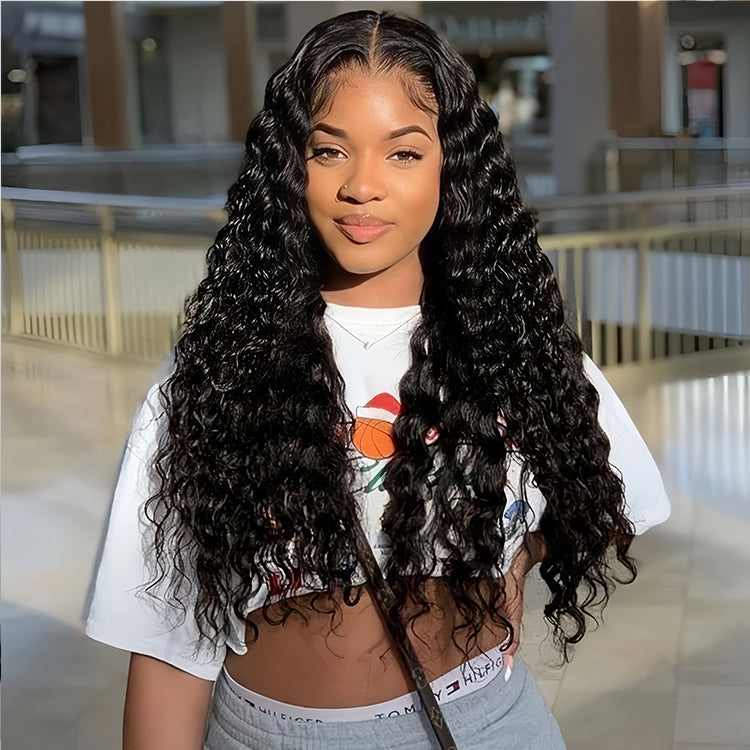 3x6 Transparent Lace Water Wave Glueless Wig | 100% Virgin Human Hair